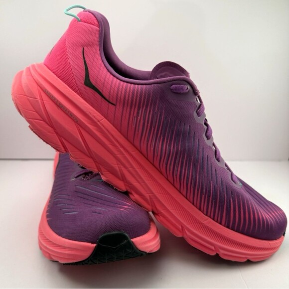 HOKA Rincon 3 Women’s Size 11B Running Shoes Hot Pink Purple Lightweight Trainer - Picture 2 of 9